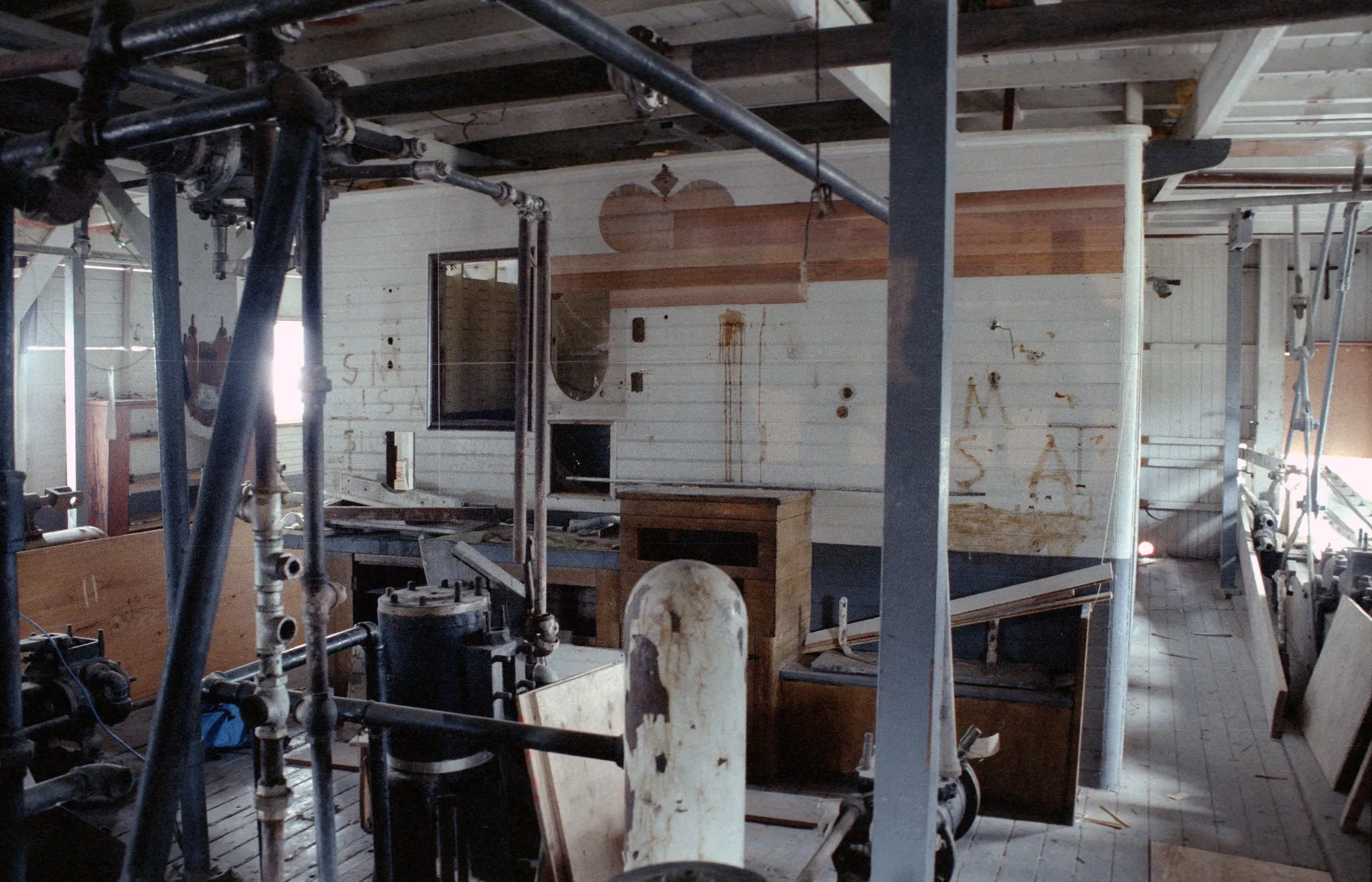 Interior during restoration work